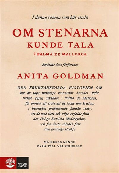 Cover for Anita Goldman · Om stenarna kunde tala i Palma de Mallorca (ePUB) (2019)