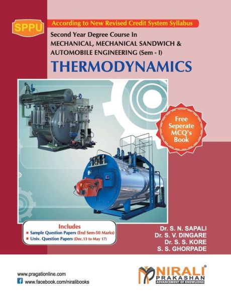 Cover for S N Sapali · Thermodynamics (Paperback Book) (2017)