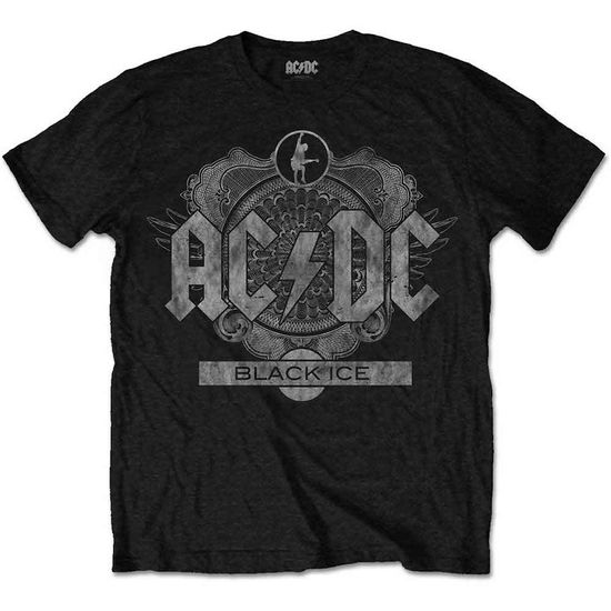 Cover for AC/DC · AC/DC Unisex T-Shirt: Black Ice (Black) (T-shirt) [size S] [Black - Unisex edition] (2016)