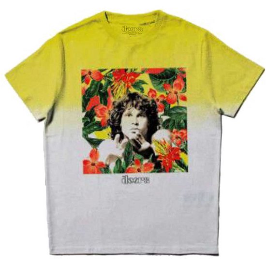 The Doors Unisex T-Shirt: Floral Square (Wash Collection) - The Doors - Merchandise -  - 5056561034065 - 