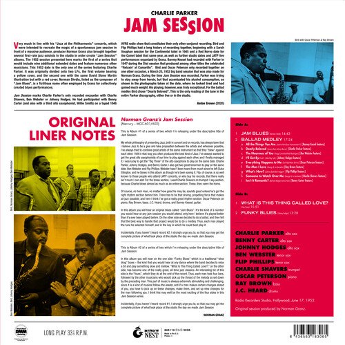 Cover for Charlie Parker · Jam Session (Blue Vinyl) (LP) [Coloured, High quality edition] (2020)