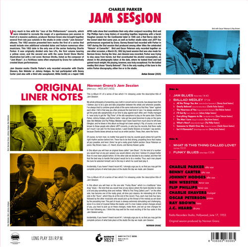 Jam Session (Blue Vinyl) - Charlie Parker - Musik - BIRDSS NEST - 8436563183065 - 9. oktober 2020