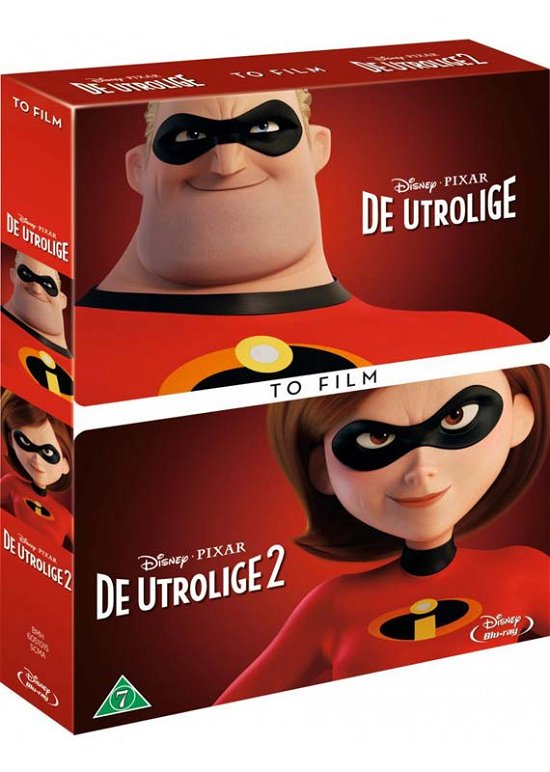 Cover for Pixar · De Utrolige 1+2 (Blu-ray) (2018)