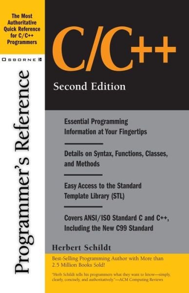 C/C++ Programmer's Reference - Herbert Schildt - Boeken - McGraw-Hill Education - Europe - 9780072127065 - 27 juni 2000