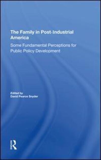 The Family In Postindustrial America: Some Fundamental Perceptions For Public Policy Development - David P. Snyder - Books - Taylor & Francis Ltd - 9780367292065 - June 30, 2020