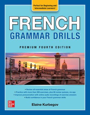 Cover for Eliane Kurbegov · French Grammar Drills, Premium Fourth Edition (Paperback Book) (2022)