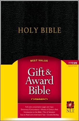 Cover for Tyndale · Gift and Award Bible-Nlt (Leather Book) [Gift and award edition] [Black Imitation] (2024)