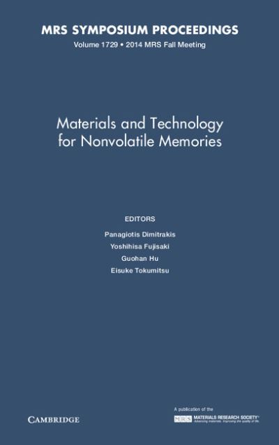 Cover for Materials and Technology for Nonvolatile Memories: Volume 1729 - MRS Proceedings (Hardcover Book) (2015)