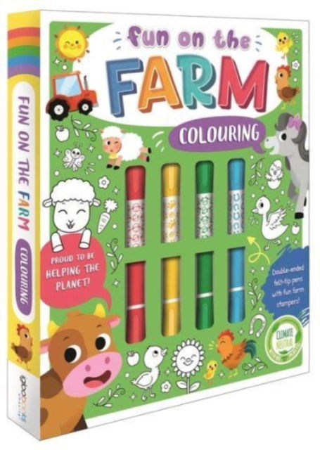 Cover for Igloo Books · Fun on the Farm Colouring - Book and Felt Tip Pens (Paperback Bog) (2023)