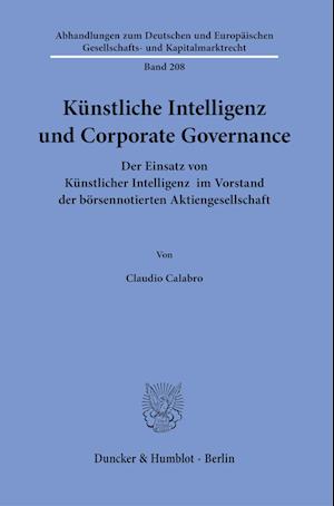 Cover for Claudio Calabro · Künstliche Intelligenz und Corporate Governance (Book) (2022)