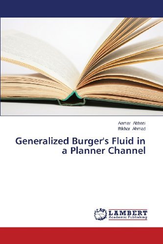 Cover for Iftikhar Ahmad · Generalized Burger's Fluid in a Planner Channel (Paperback Book) (2013)