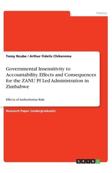 Cover for Ncube · Governmental Insensitivity to Acc (Bog)
