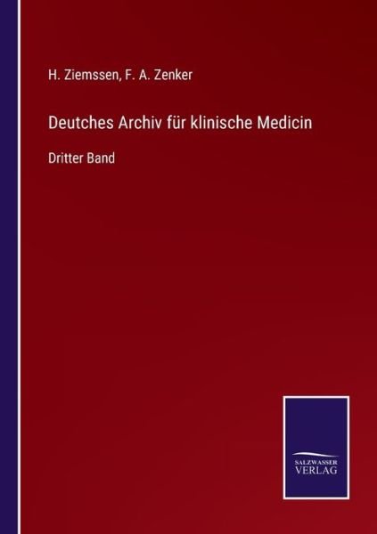 Cover for H Ziemssen · Deutches Archiv fur klinische Medicin (Paperback Book) (2021)