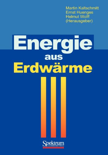 Cover for Kaltschmitt, Martin (Institut Fur Energetik &amp; Umwelt) · Energie Aus Erdwarme (Paperback Book) [1999 edition] (2001)