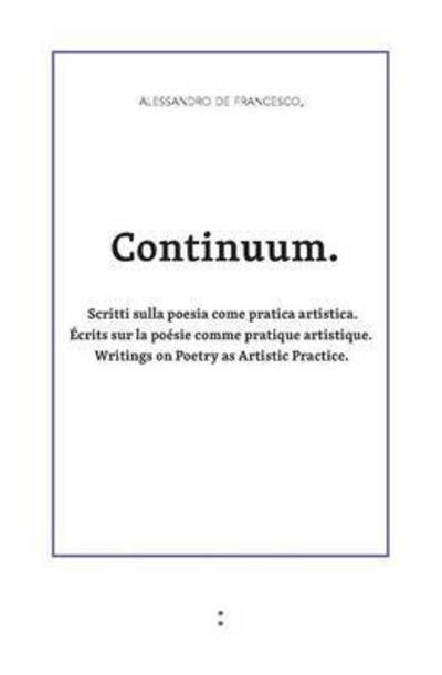 Alessandro De Francesco · Continuum (Book) (2015)