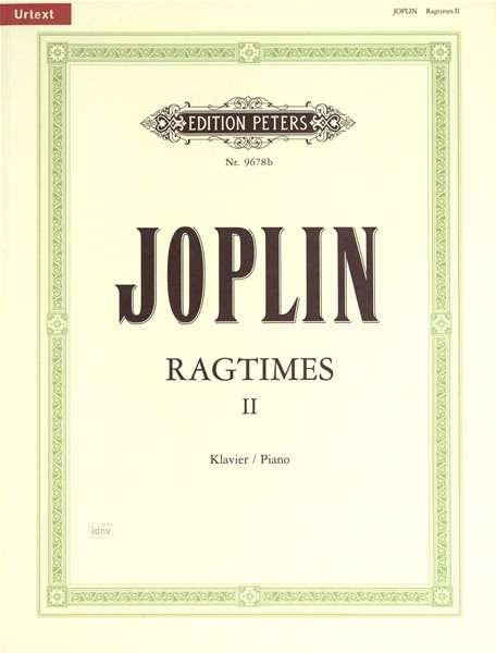 Ragtimes,Klav.2 EP9678b - S. Joplin - Livros -  - 9790014078065 - 1 de maio de 2022
