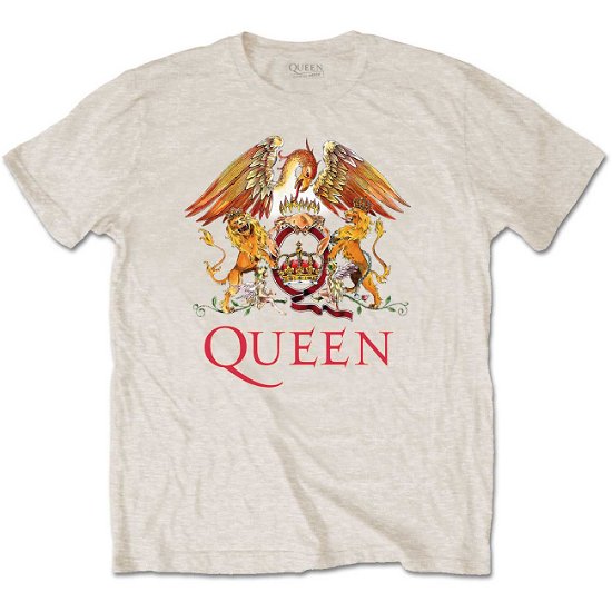Queen Unisex T-Shirt: Classic Crest - Queen - Produtos - ROCK OFF - 5056170648066 - 