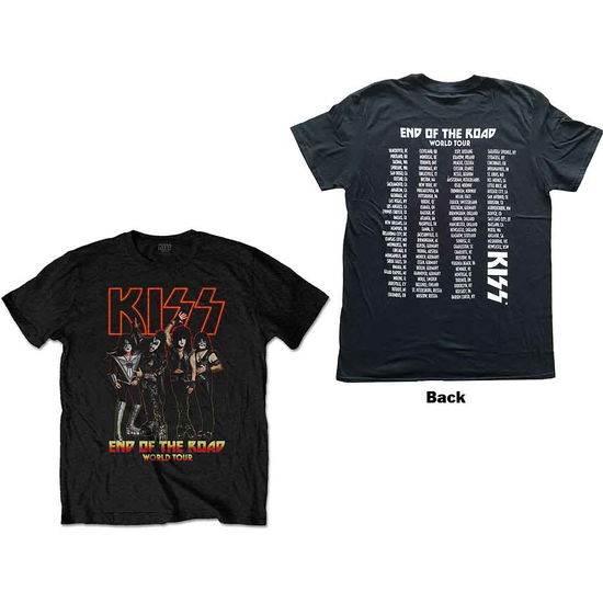 KISS Unisex T-Shirt: End Of The Road Tour (Back Print) - Kiss - Merchandise -  - 5056368665066 - 