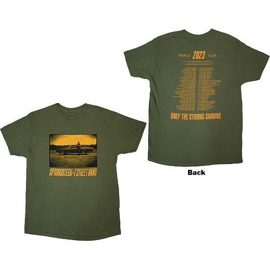 Cover for Bruce Springsteen · Bruce Springsteen Unisex T-Shirt: Tour '23 Sepia Car (Back Print &amp; Ex-Tour) (T-shirt) [size M]