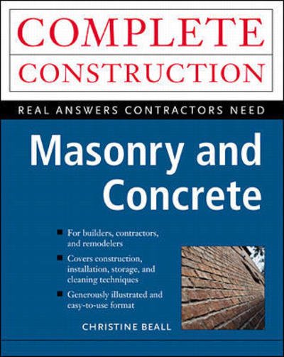 Cover for Christine Beall · Masonry and Concrete (Pocketbok) (2000)