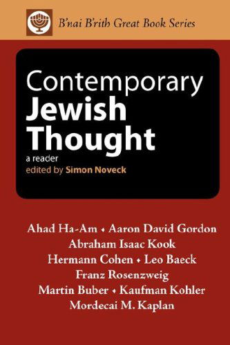 Cover for Mordecai M. Kaplan · Contemporary Jewish Thought: a Reader (Paperback Book) (2007)