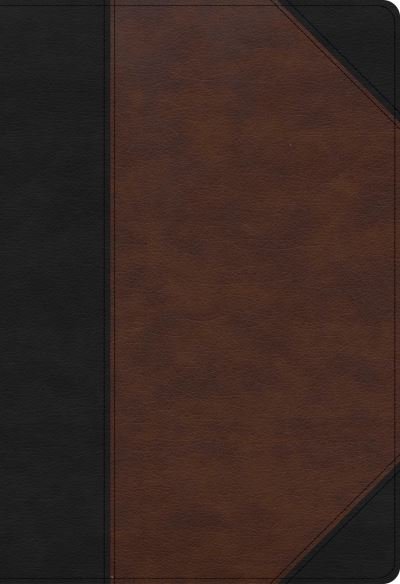 Cover for Holman Bible Holman Bible Staff · KJV Super Giant Print Reference Bible, Black / Brown LeatherTouch (Book) (2021)