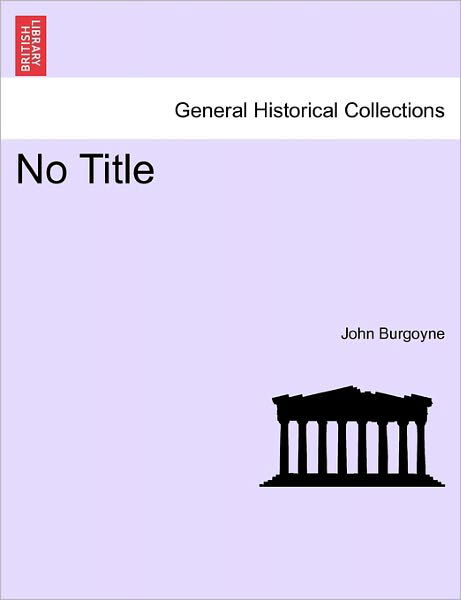 Cover for John Burgoyne · No Title (Taschenbuch) (2011)