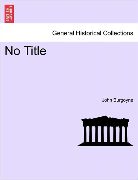 Cover for John Burgoyne · No Title (Paperback Book) (2011)