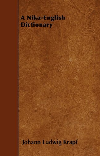 Cover for Johann Ludwig Krapf · A Nika-English Dictionary (Taschenbuch) (2010)