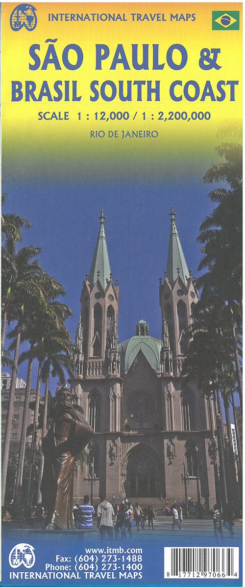 Cover for ITM Publications · Sao Paulo &amp; Brasil South Coast, International Travel Maps (Bok) (2018)