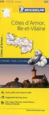Cover for Michelin · Michelin Local Map: France blad 309: Cotes dArmor, Ille-et-Vilaine (Hardcover Book) (2020)
