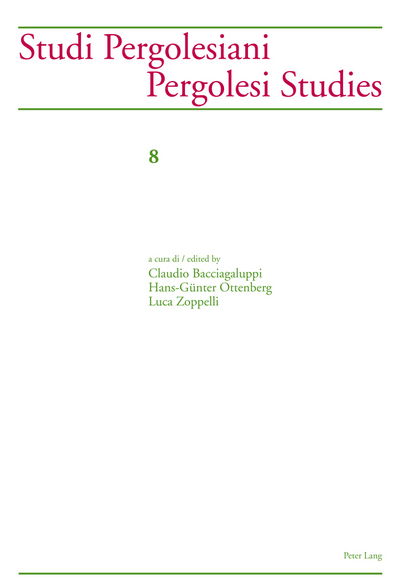 Cover for Studi Pergolesiani- Pergolesi Studies - Studi Pergolesiani / Pergolesi Studies (Paperback Book) [New edition] (2013)