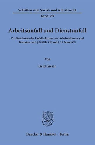 Cover for Giesen · Arbeitsunfall und Dienstunfall. (Bok) (2016)