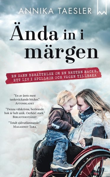 Cover for Annika Taesler · Ända in i märgen : en sann berättelse om en bruten nacke, ett liv i spillror och vägen tillbaka (Paperback Book) (2017)