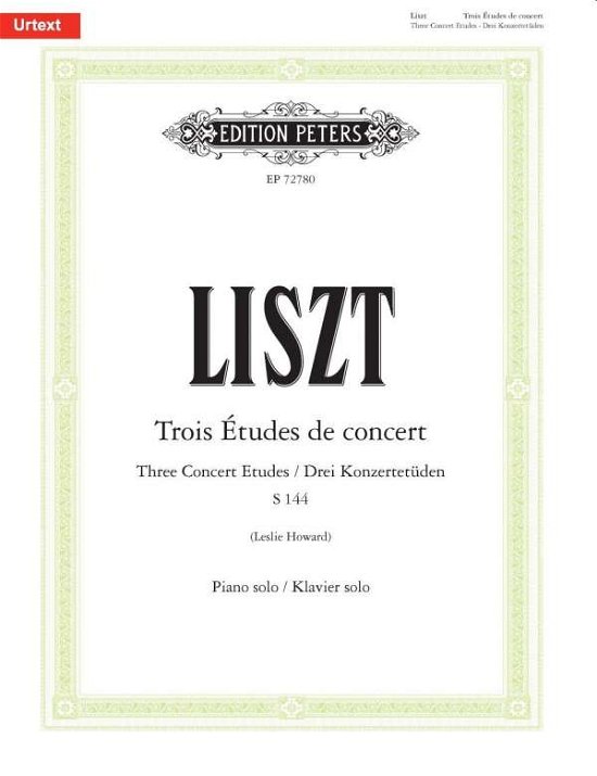 Cover for Franz Liszt · Trois Tudes De Concert Piano 2 Hands (Pocketbok) (2017)