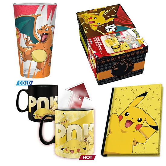 Cover for Pokemon: ABYstyle · Pikachu Pack Premium (Large Glass + Mug Heat Change + Notebook / Bicchiere + Tazza + Quaderno) (MERCH)