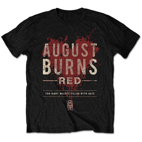 August Burns Red Unisex T-Shirt: Hearts Filled - August Burns Red - Produtos - Bandmerch - 5055979908067 - 