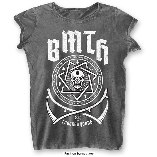 Cover for Bring Me The Horizon · Bring Me The Horizon Ladies T-Shirt: Crooked Young (Burnout) (T-shirt) [size XS] [Grey - Ladies edition]