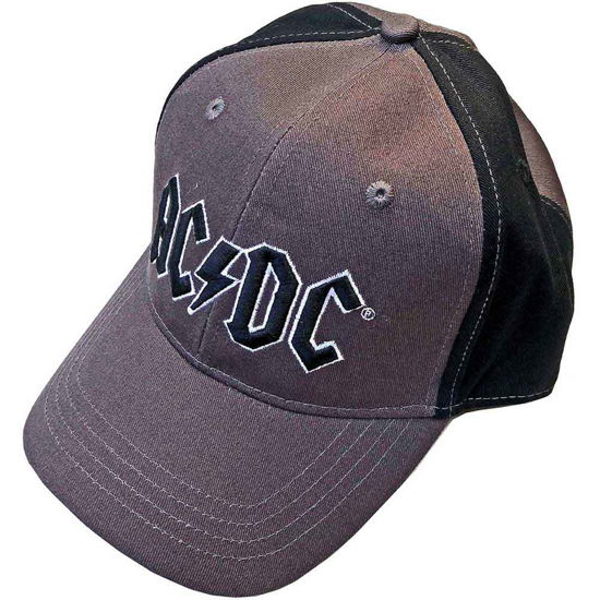 Cover for AC/DC · AC/DC Unisex Baseball Cap: Black Logo (2 Tone) (Kläder) [Grey, Black - Unisex edition]