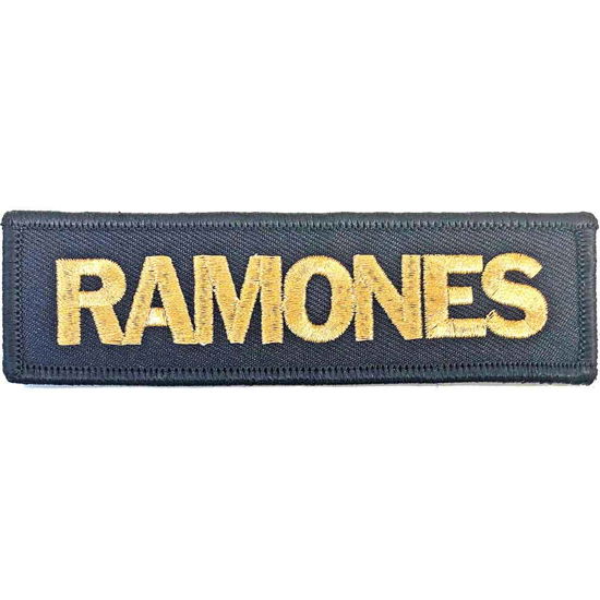 Ramones Standard Woven Patch: Gold Logo - Ramones - Marchandise -  - 5056368642067 - 