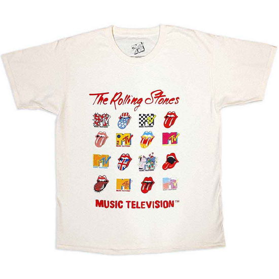 MTV Unisex T-Shirt: Rolling Stones Logo Mashup - MTV - Merchandise -  - 5056737219067 - November 16, 2023