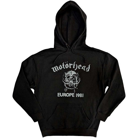 Motorhead Unisex Pullover Hoodie: Europe '81 - Motörhead - Fanituote -  - 5056737222067 - 