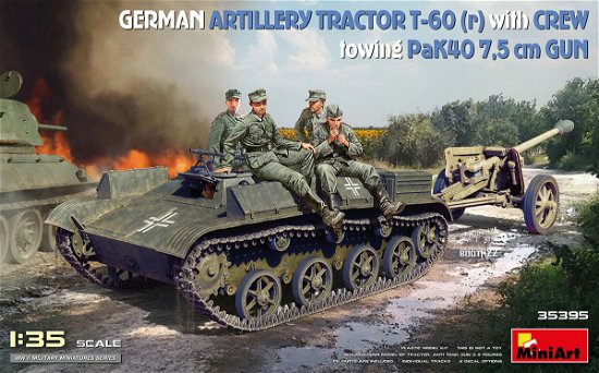 Cover for MiniArt · 1/35 German Artil. Tractor T-60 W/pak 40 Gun En Crew (4/23) * (Leksaker)