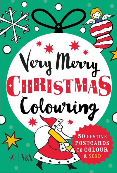 Cover for None · Very Merry Christmas Colouring: 50 Festive Postcards to Colour and Send - V&amp;A (Hardcover bog) (2018)