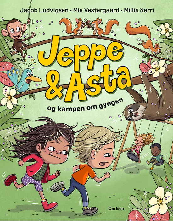 Jacob Ludvigsen; Mie Vestergaard · Jeppe og Asta og kampen om gyngen (Bound Book) [1º edição] (2024)