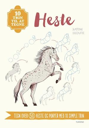Cover for Justine Lecouffe · 10 trin til at tegne heste (Poketbok) [1:a utgåva] (2023)