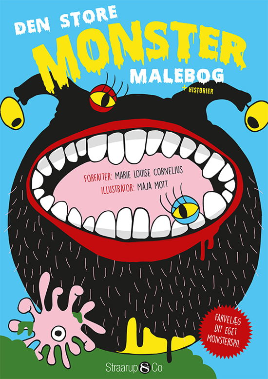 Cover for Marie Louise Cornelius · Den store monstermalebog (Pocketbok) [1:a utgåva] (2021)