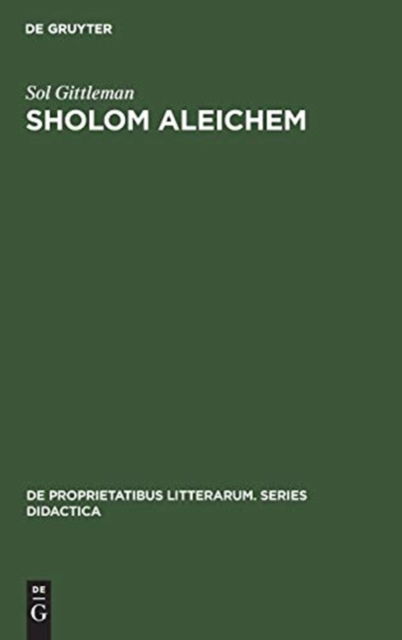 Cover for Sol Gittleman · Sholom Aleichem (Paperback Book) (1974)