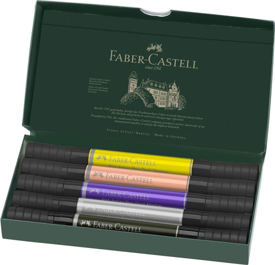Faber-castell - India Ink Pap Dual Marker Fashion (5 Pcs) (162006) - Faber - Merchandise - Faber-Castell - 4005401620068 - 