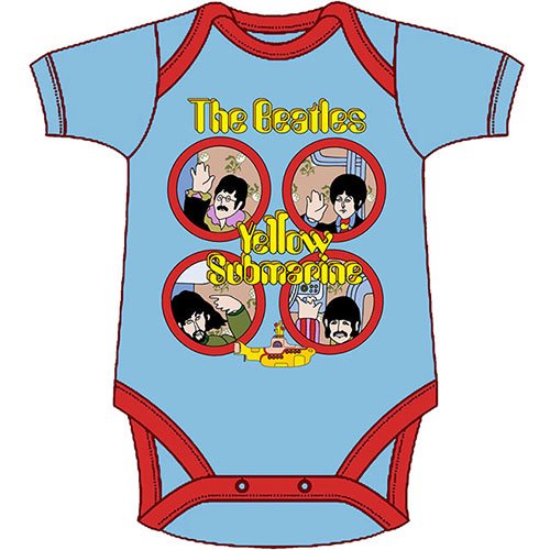 The Beatles Kids Baby Grow: Yellow Submarine Portholes (0-3 Months) - The Beatles - Merchandise -  - 5056368658068 - 